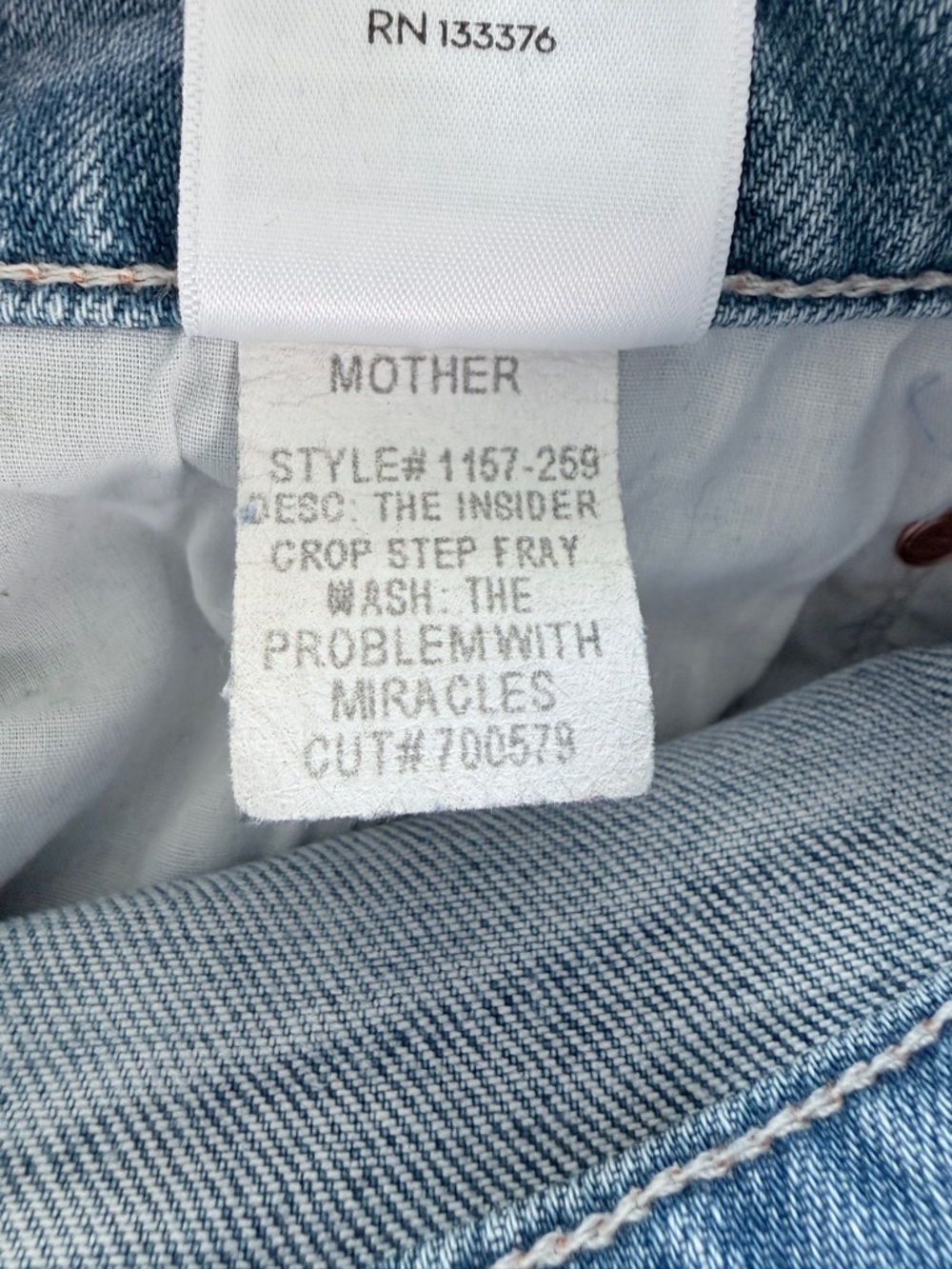 Mother The Superior Step Ankle Fray Distressed Jeans |High Rise Raw Hem Crop |30 - Picture 16 of 17